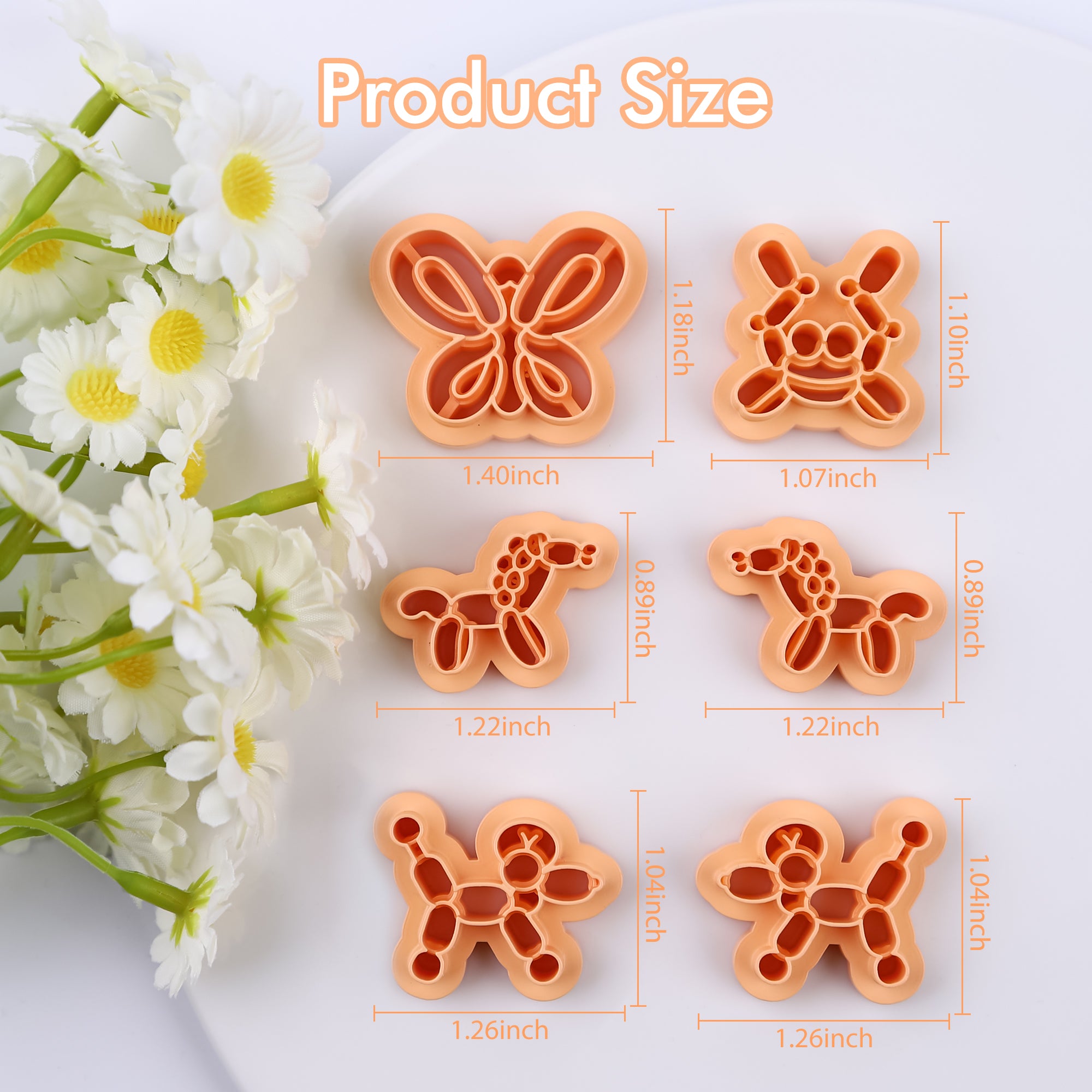 Puocaon Balloon Dog Clay Cutters 6 Pcs