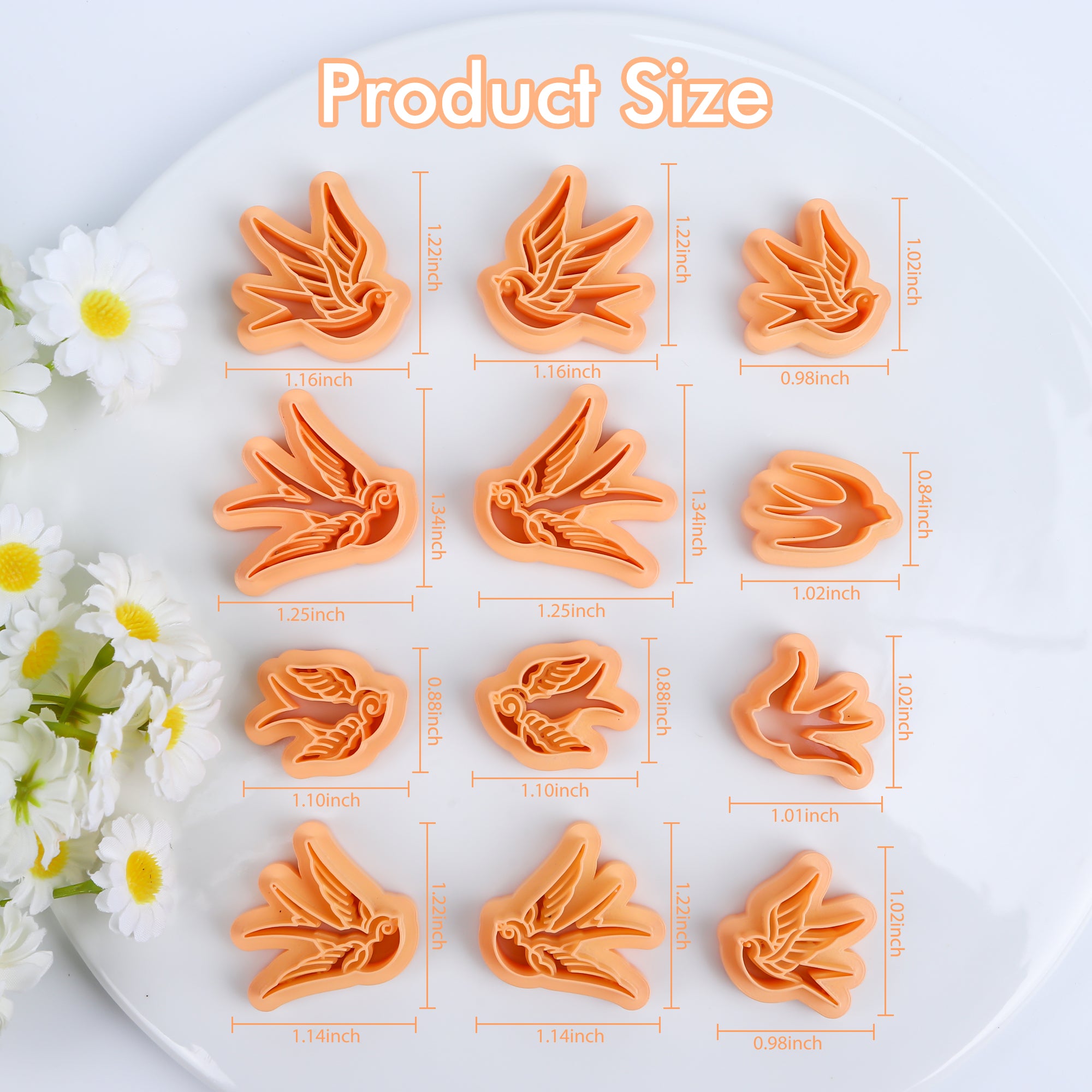 Puocaon Bird Polymer Clay Cutters 12 Pcs