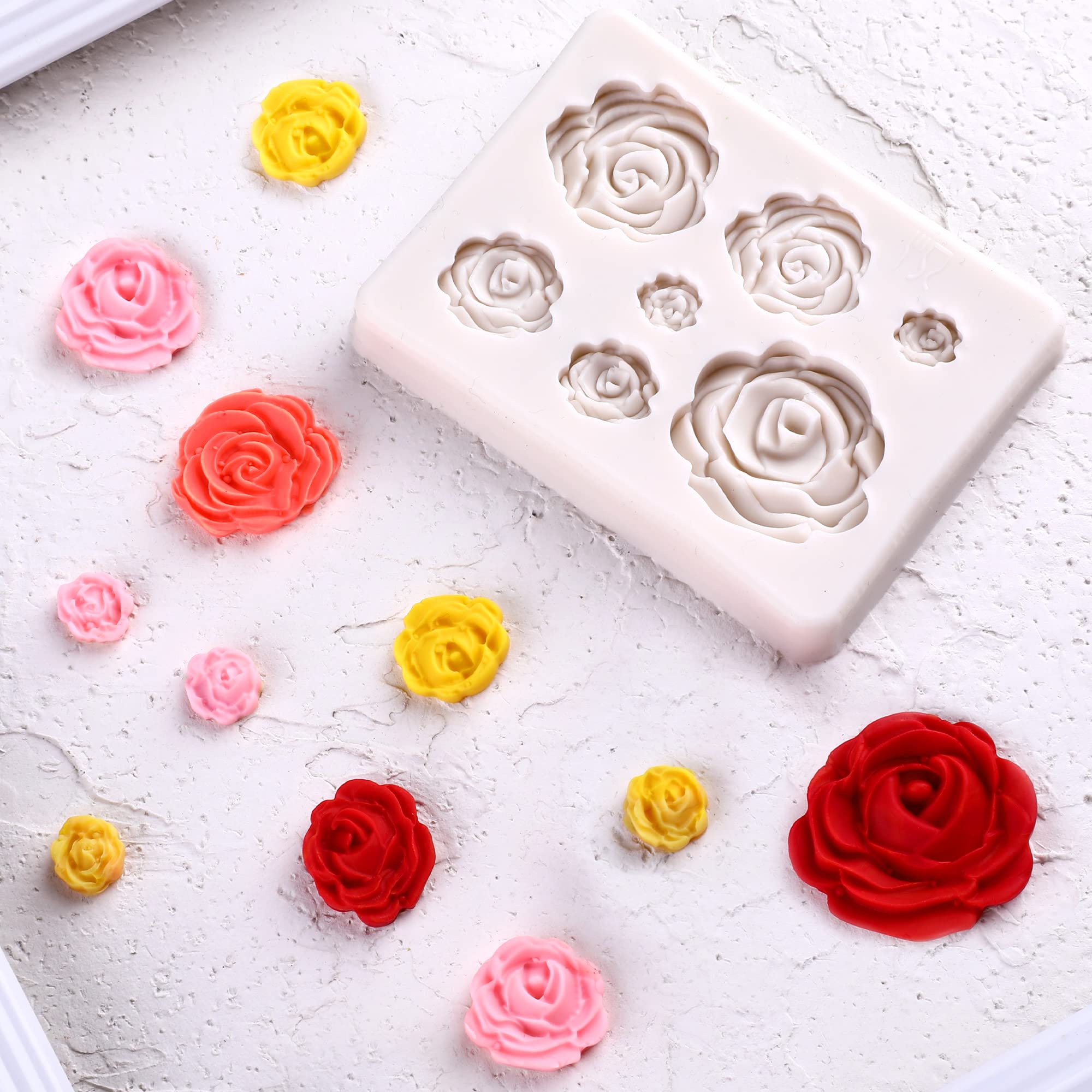 Puocaon Flowers Polymer Clay Molds 4 Pcs