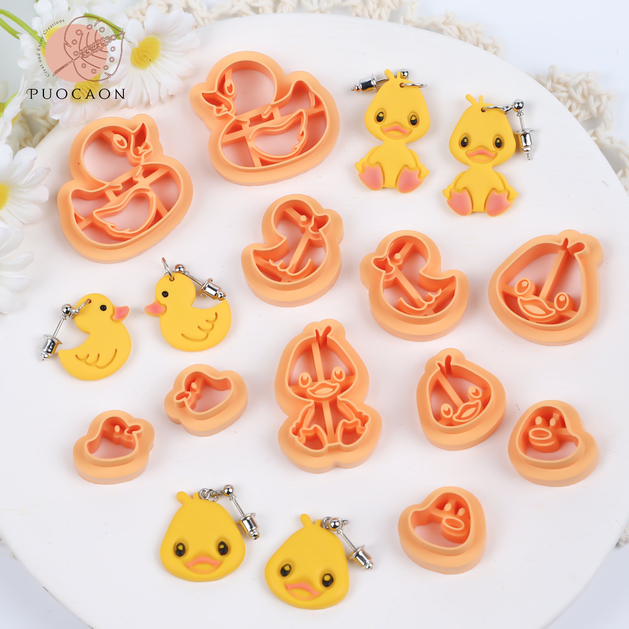 Puocaon Duck Polymer Clay Cutters 11 Pcs