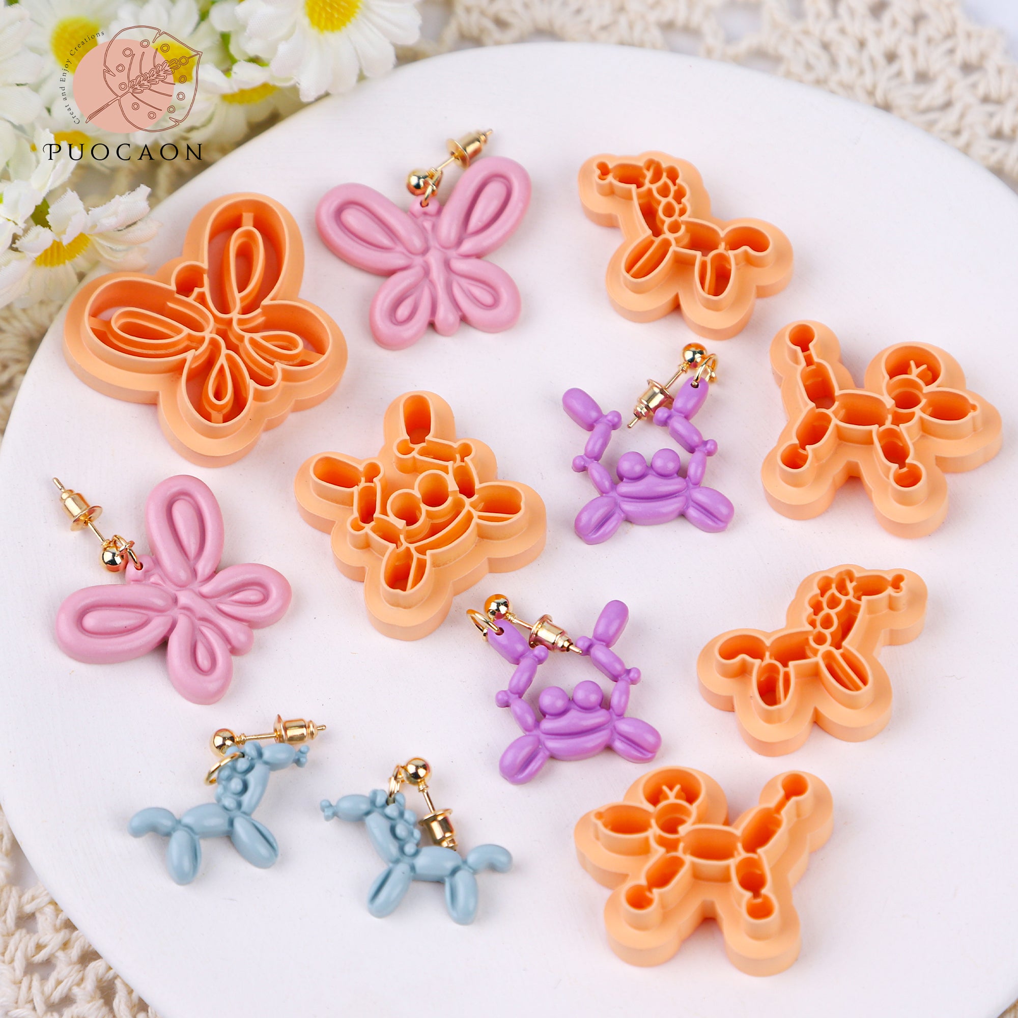 Puocaon Balloon Dog Clay Cutters 6 Pcs