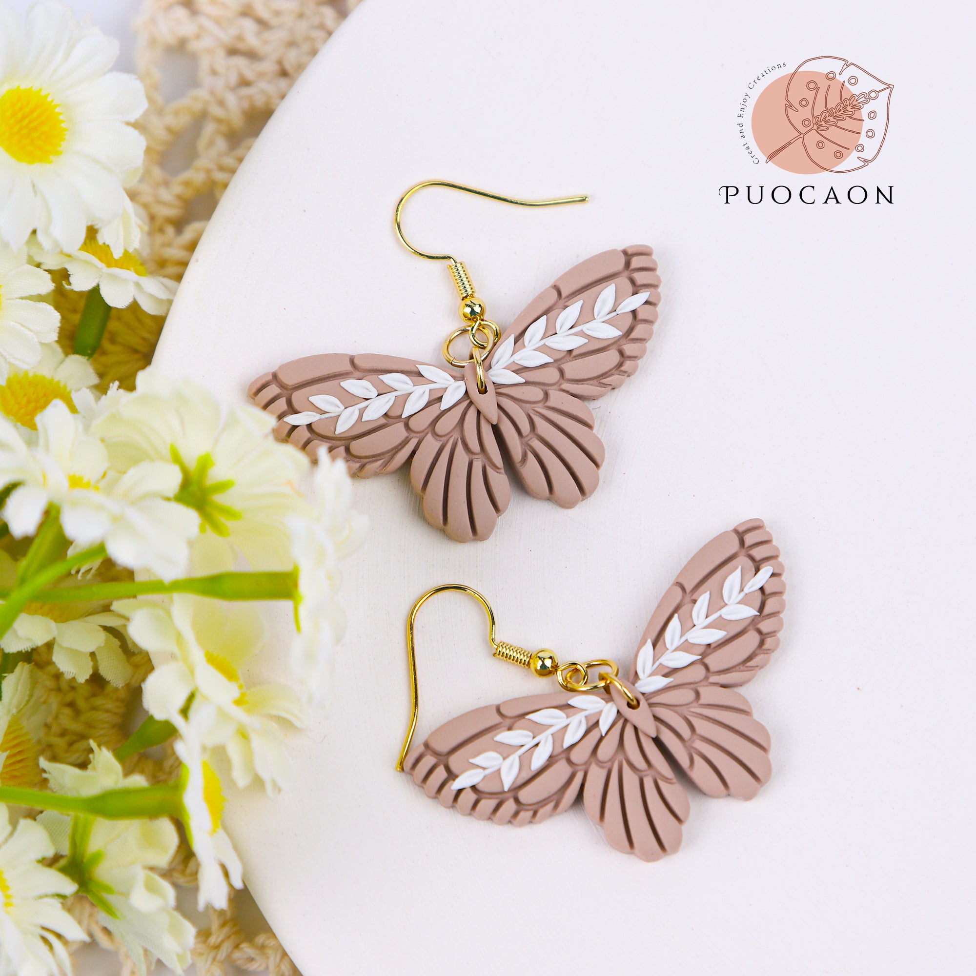 Puocaon Butterfly Polymer Clay Cutters 4 Pcs