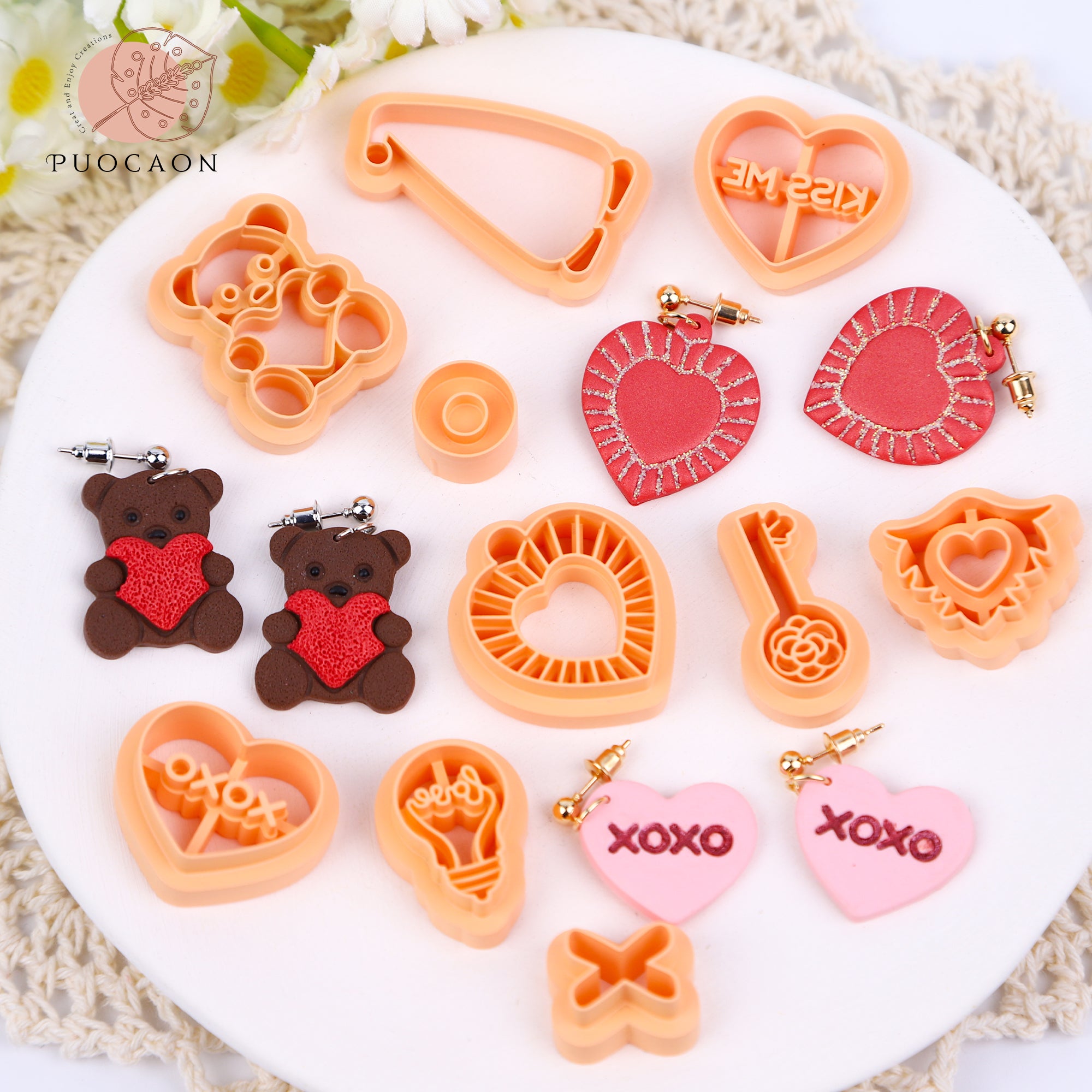 Valentine's Day Clay Cutters 14 Pcs