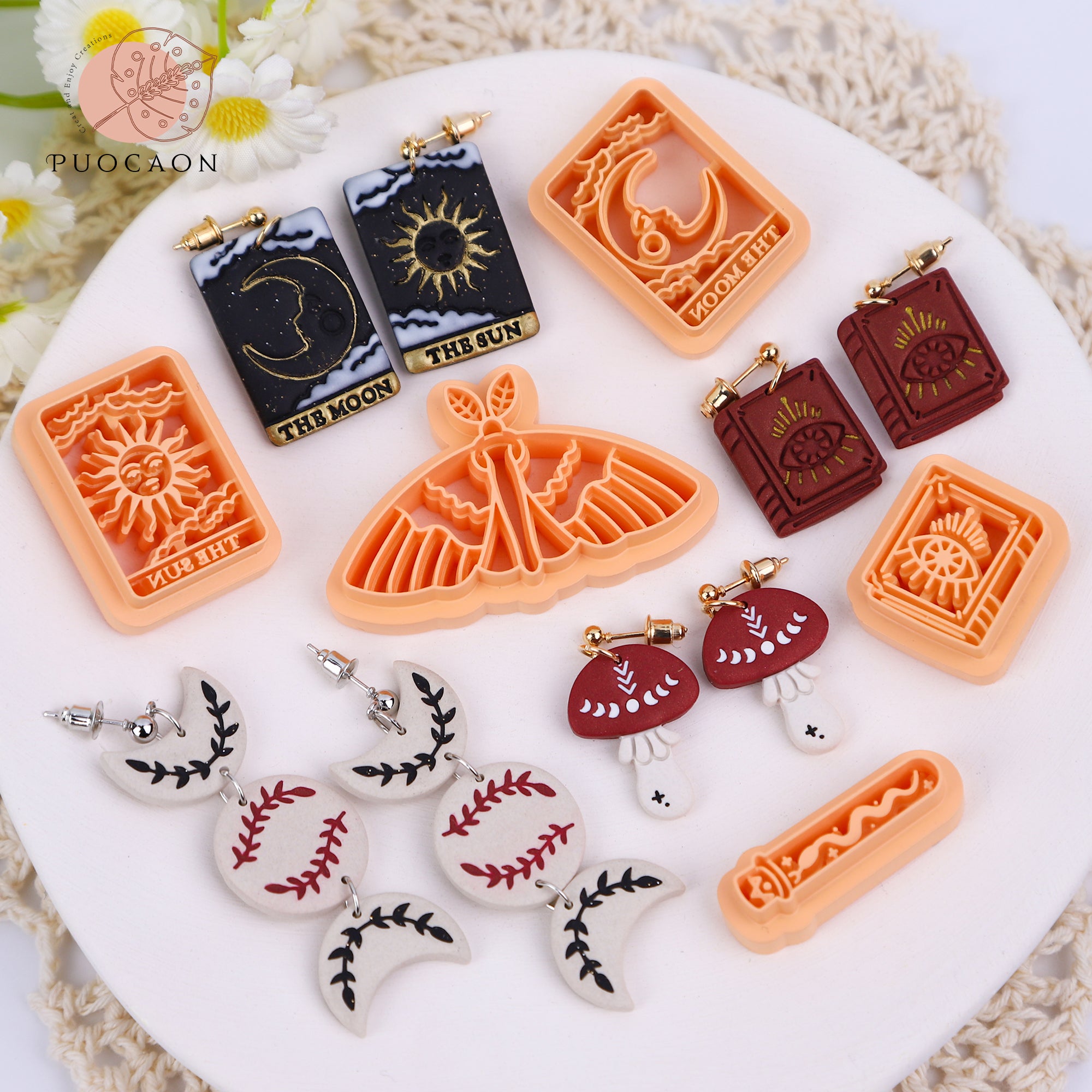 Puocaon Boho Polymer Clay Cutters 20 Pcs