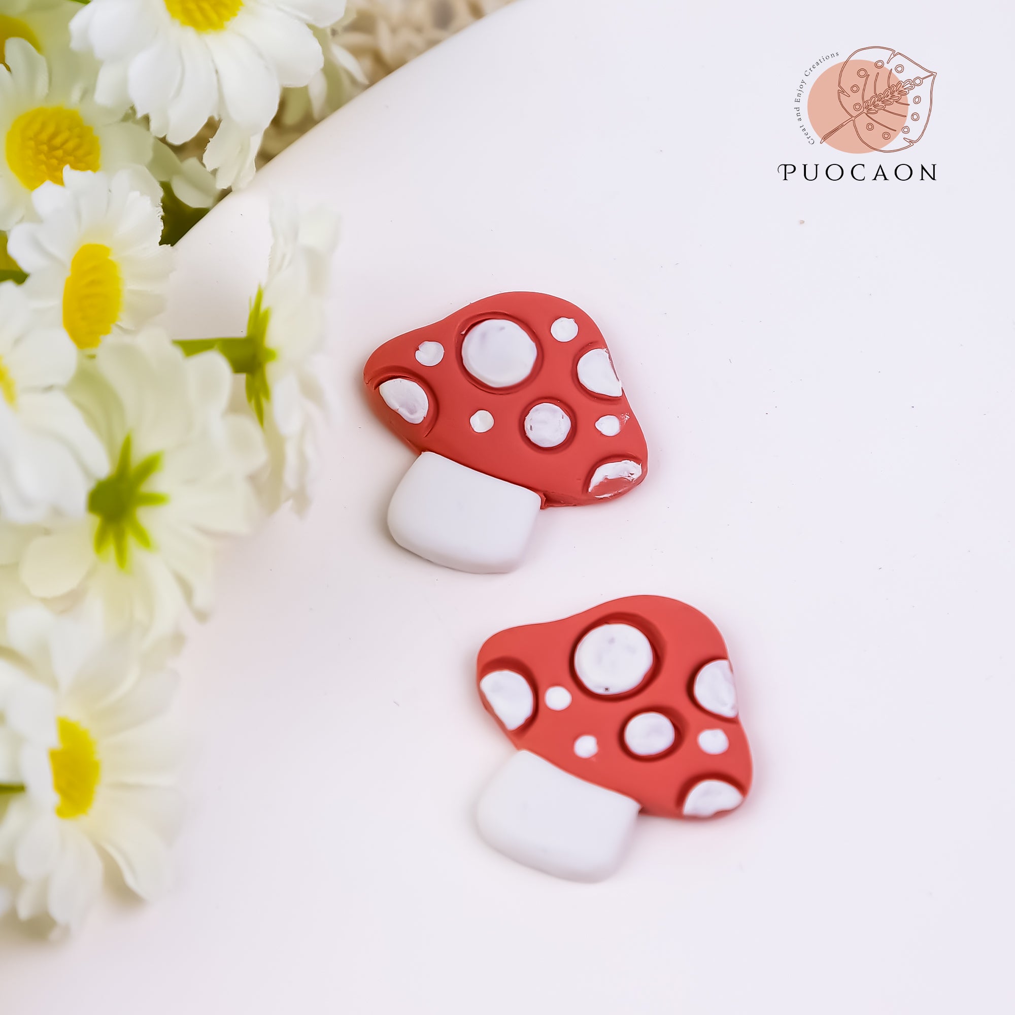 Puocaon Mushroom Polymer Clay Cutters - 10 Pcs