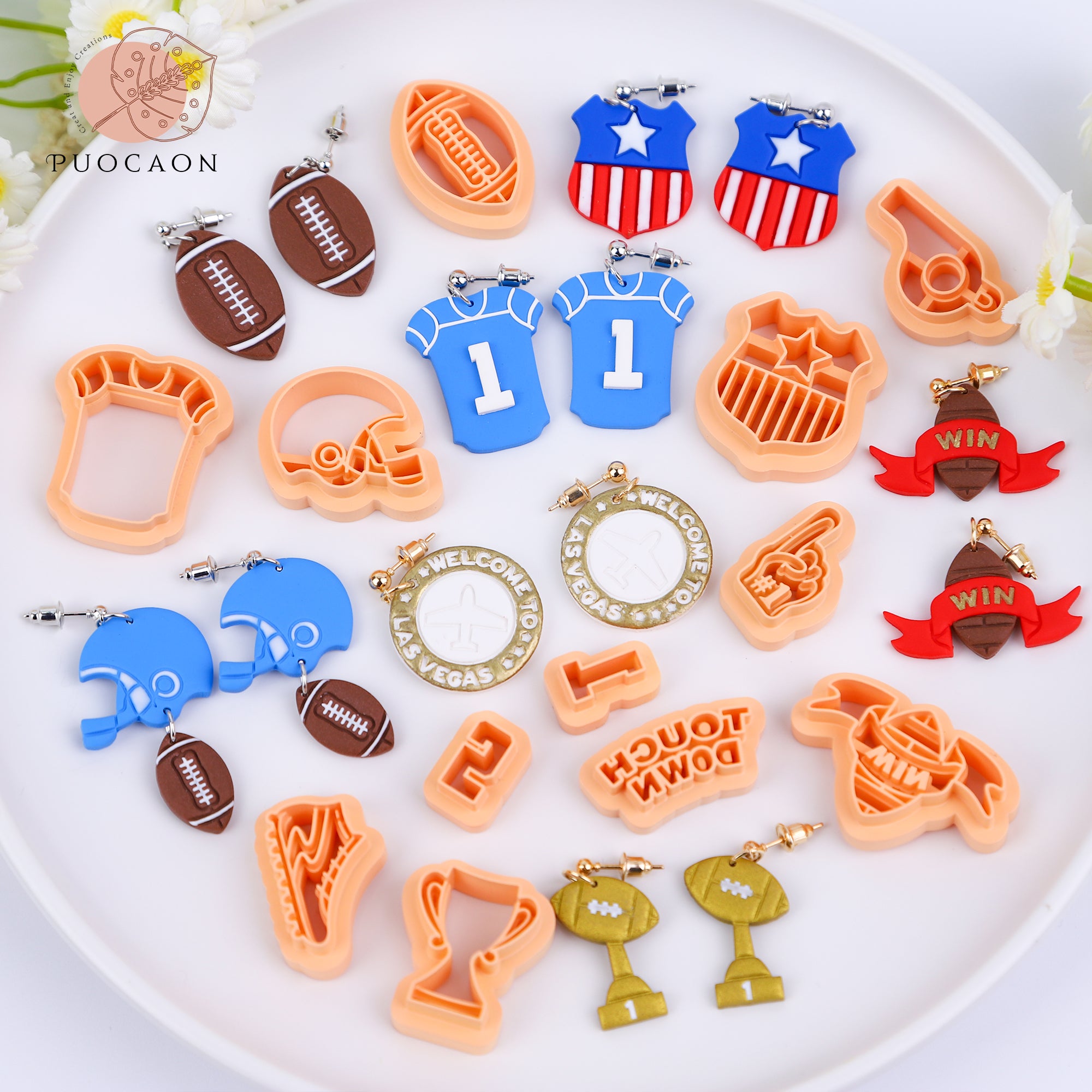 11pcs Polymer Clay Cutters Valentines Day, Valentines Polymer Clay Cutters  For Earrings Making, 11 Shapes Valentines
