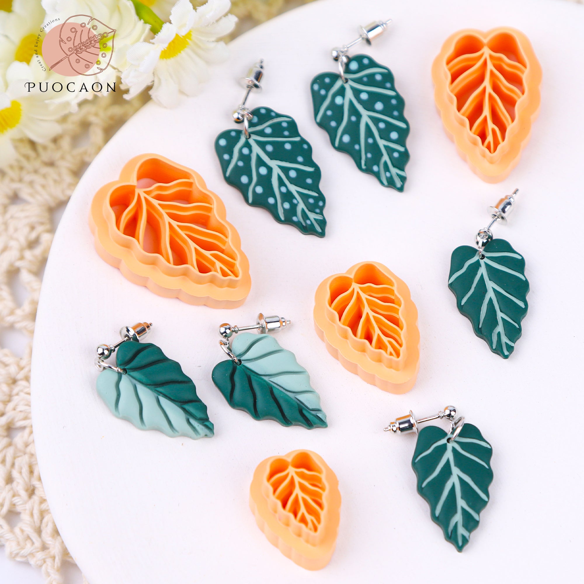 Puocaon Alocasia Polymer Clay Cutters 4 Pcs