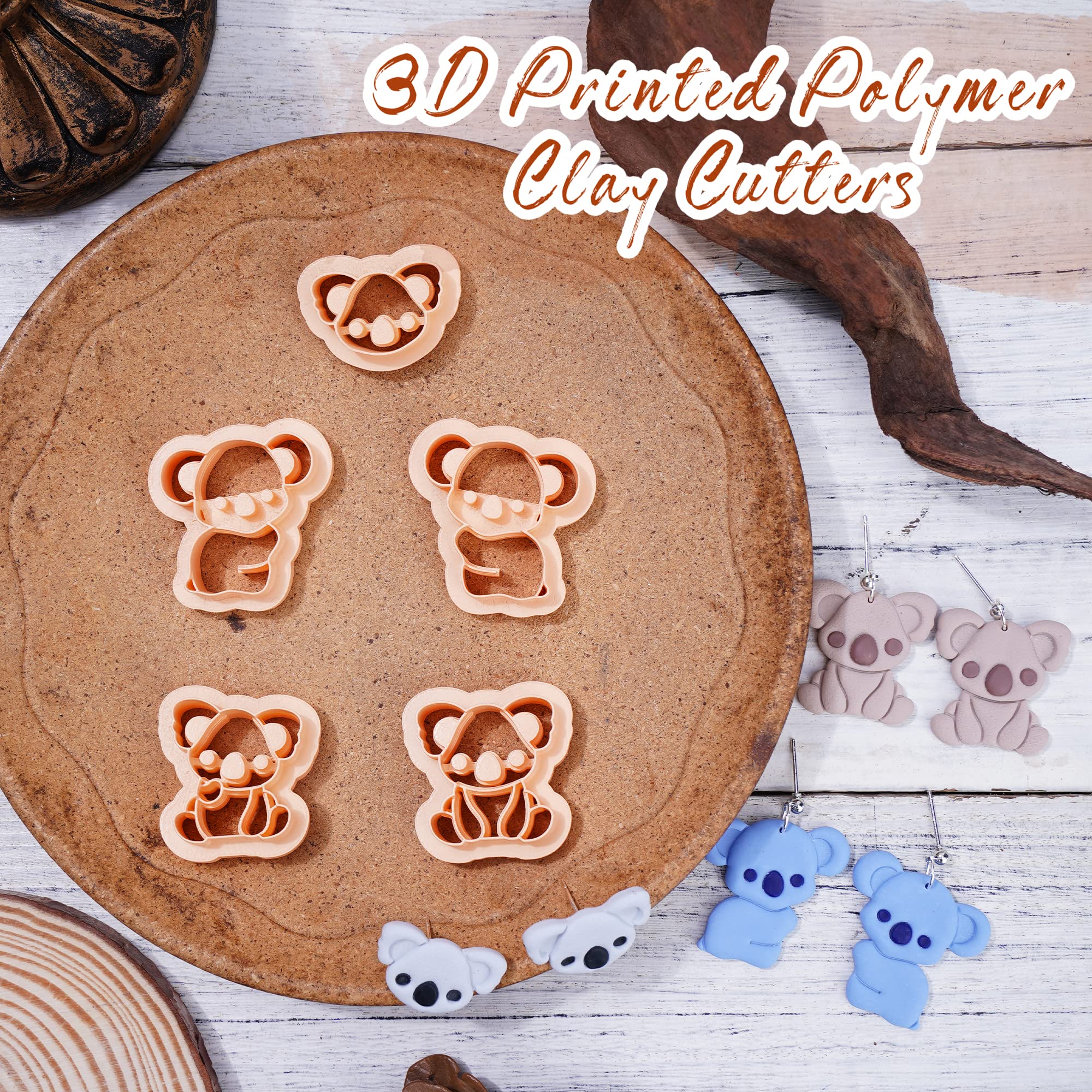 Puocaon Koala Bear Polymer Clay Cutters  5 Pcs