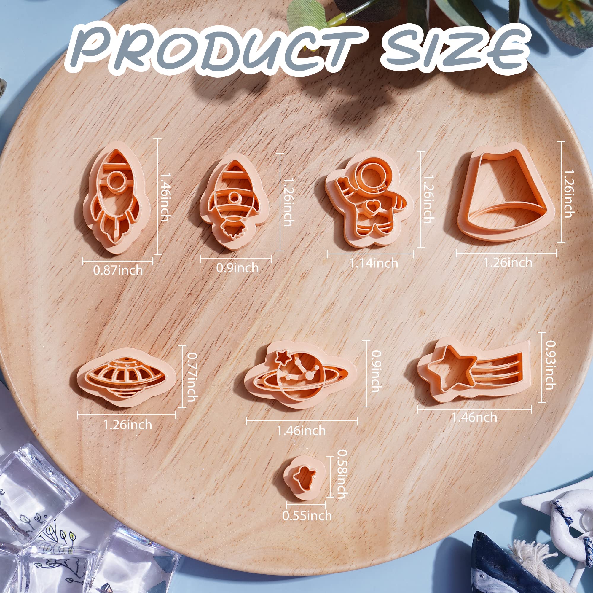 Puocaon Space Polymer Clay Cutters 8 Shapes