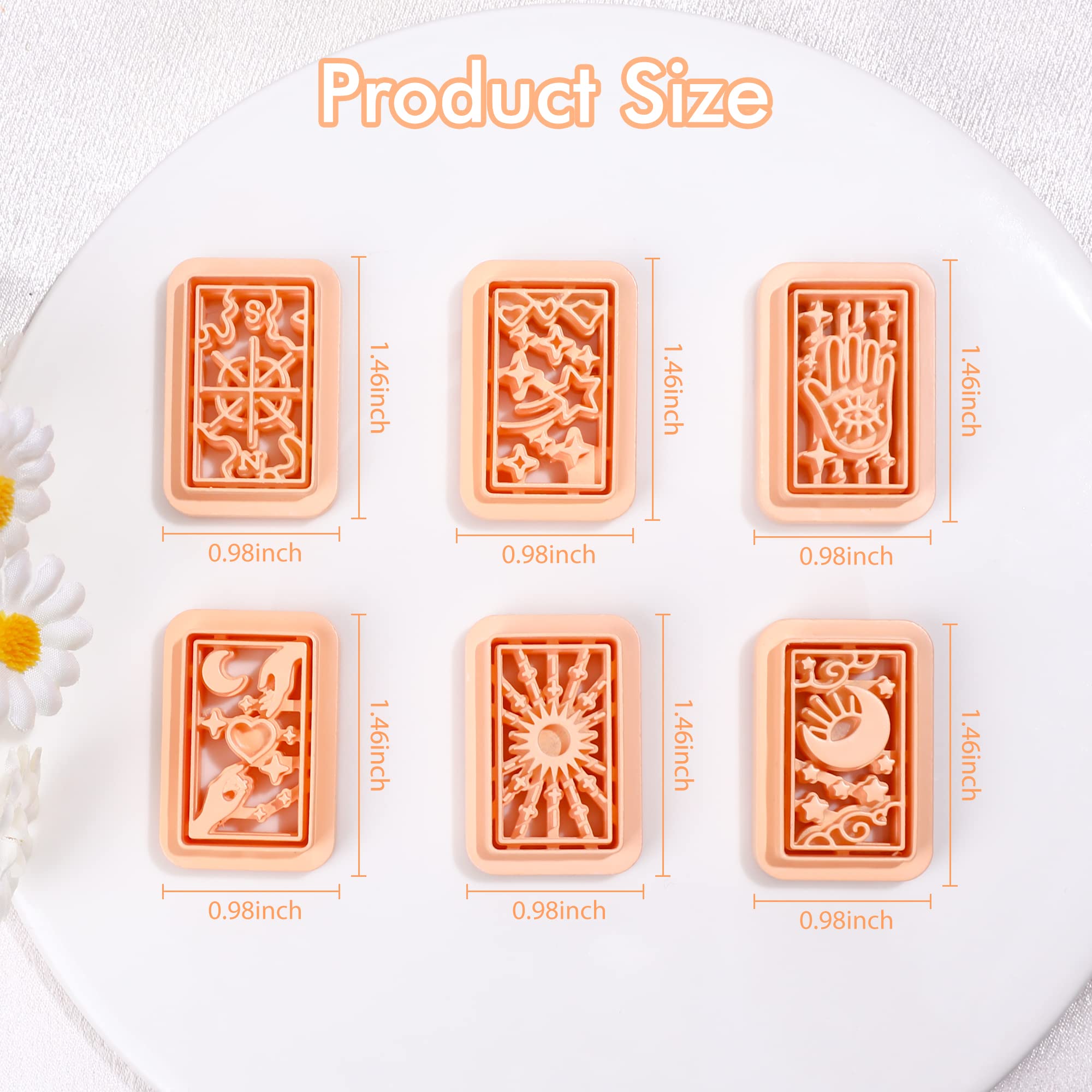 Puocaon Tarot Card Clay Cutters 6 Shapes