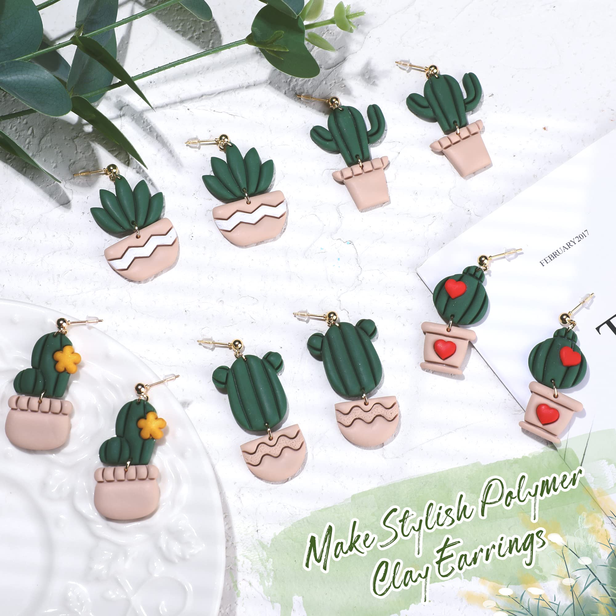 Puocaon Cactus Polymer Clay Cutters 10 pcs