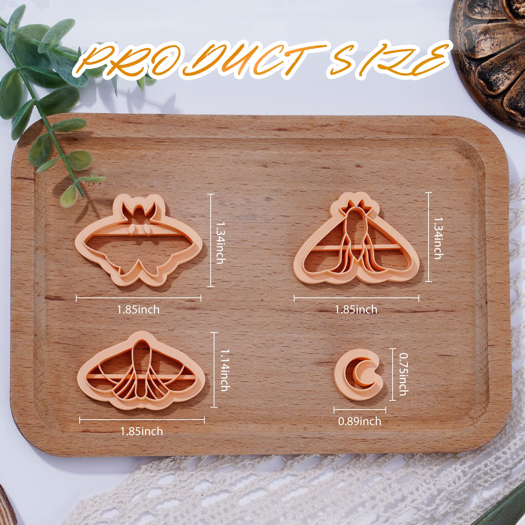 Puocaon Mystic Polymer Clay Cutters - 6 Pcs Cross Clay Cutters for Polymer  Clay Earrings, Moon Floral Clay Cutters for Polymer Clay Jewelry, Hexagon