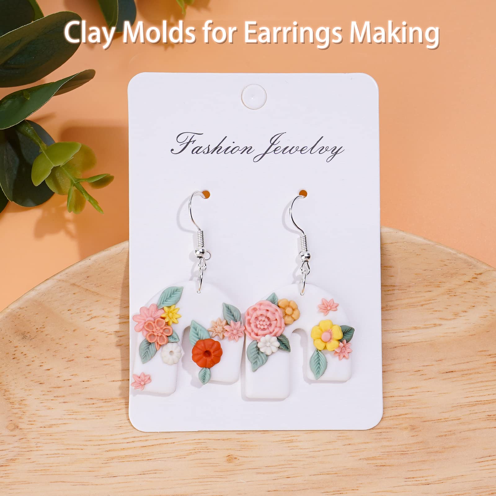 Puocaon Polymer Clay Molds for Earrings Making 4 Pcs