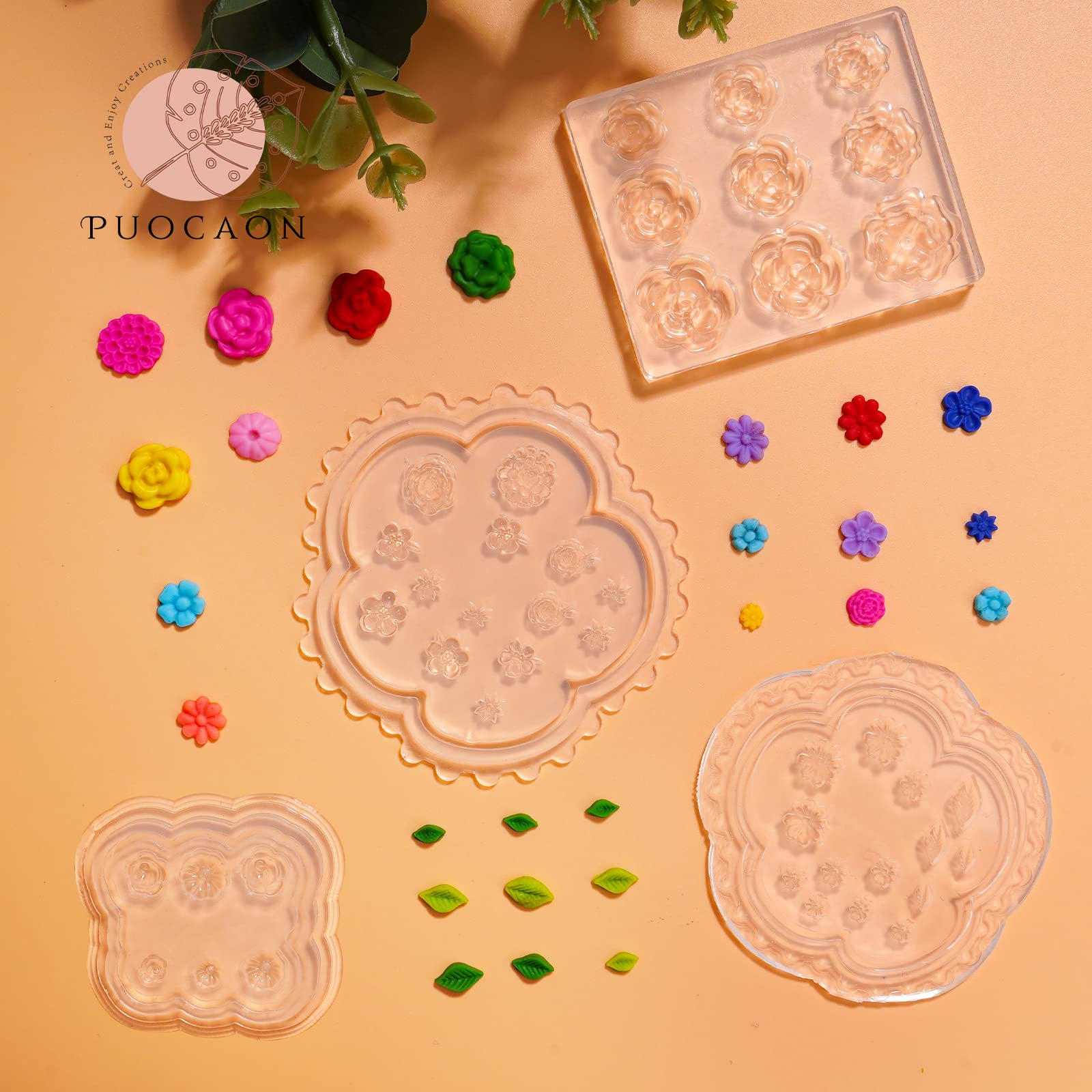 Puocaon Polymer Clay Molds for Earrings Making 4 Pcs