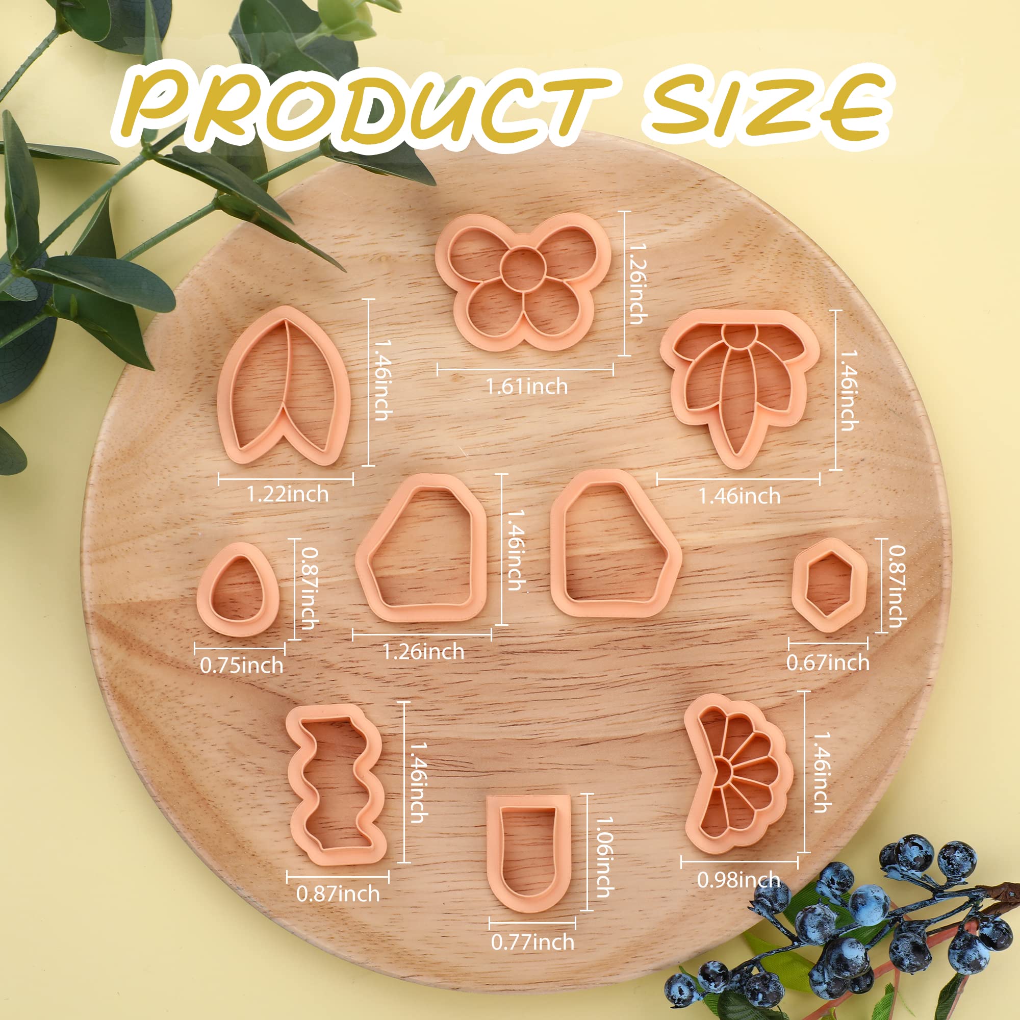 Puocaon Geometric Polymer Clay Cutters 11 Pcs
