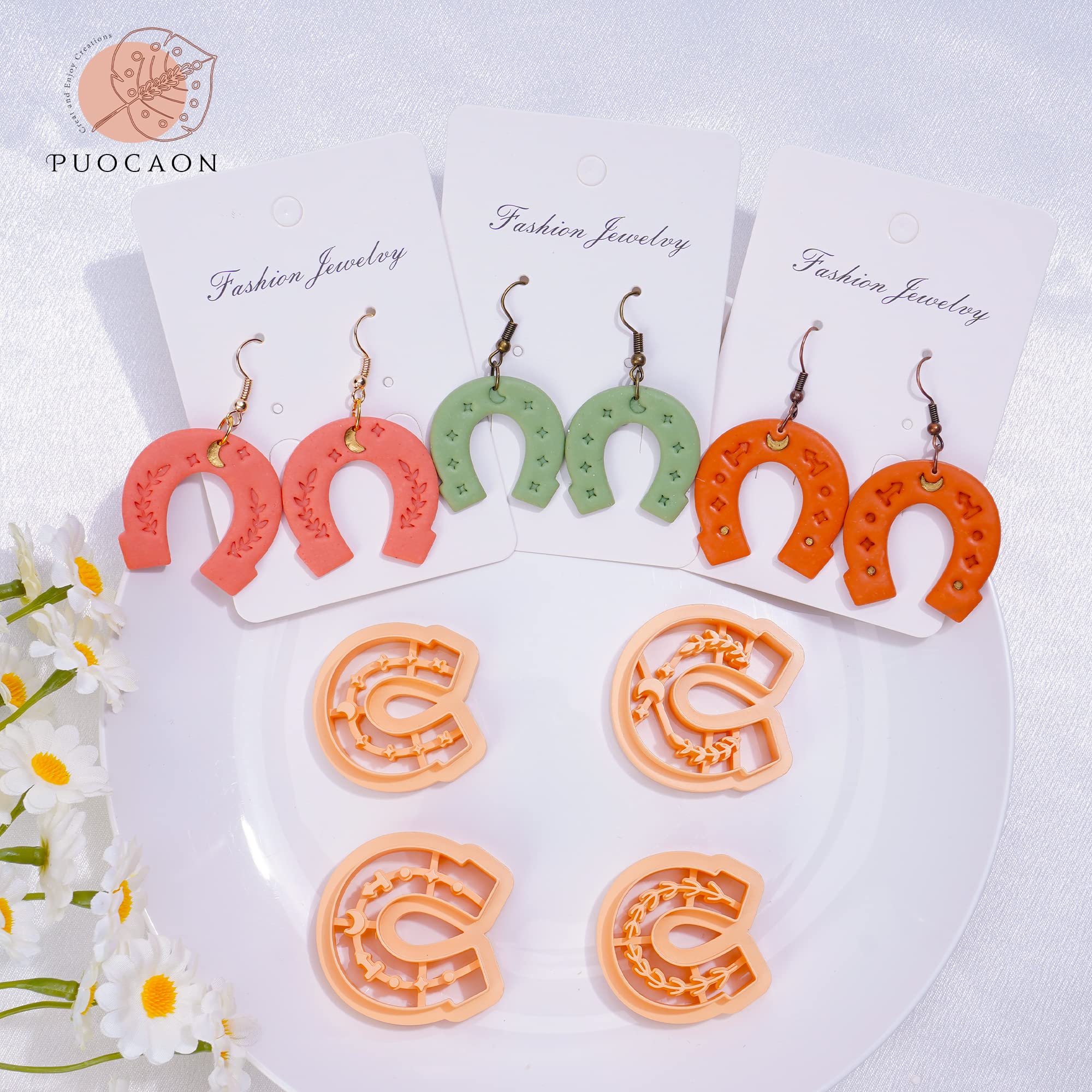 Puocaon Horseshoe Polymer Clay Cutters 4 Pcs