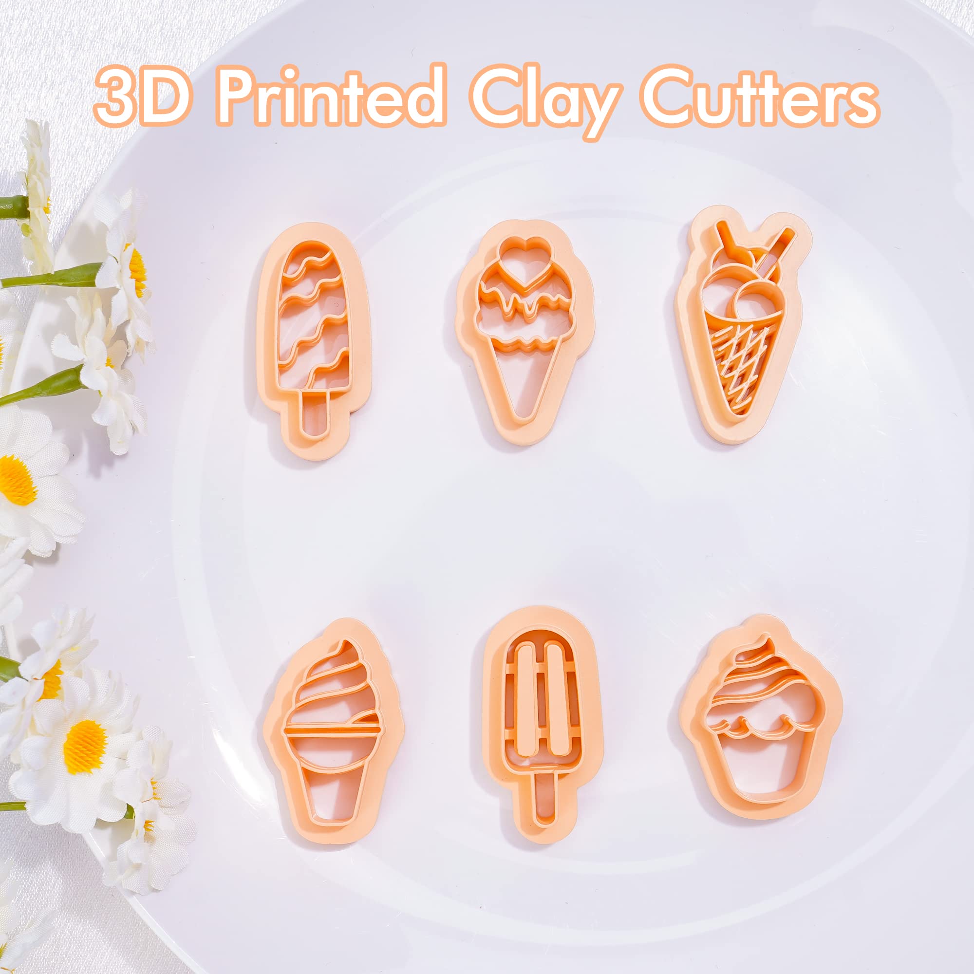 Puocaon Icecream Clay Earring Cutters 6 Shapes