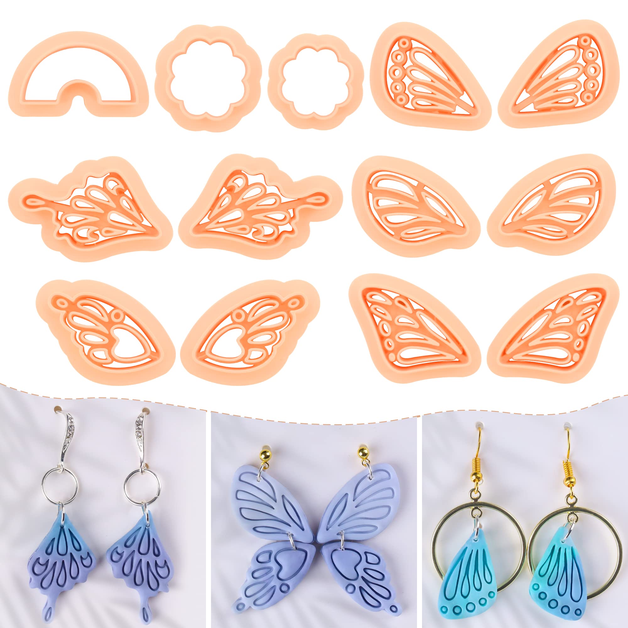 Polymer Clay Cutters Set - 21pcs Earring Cutters Kit With Premium