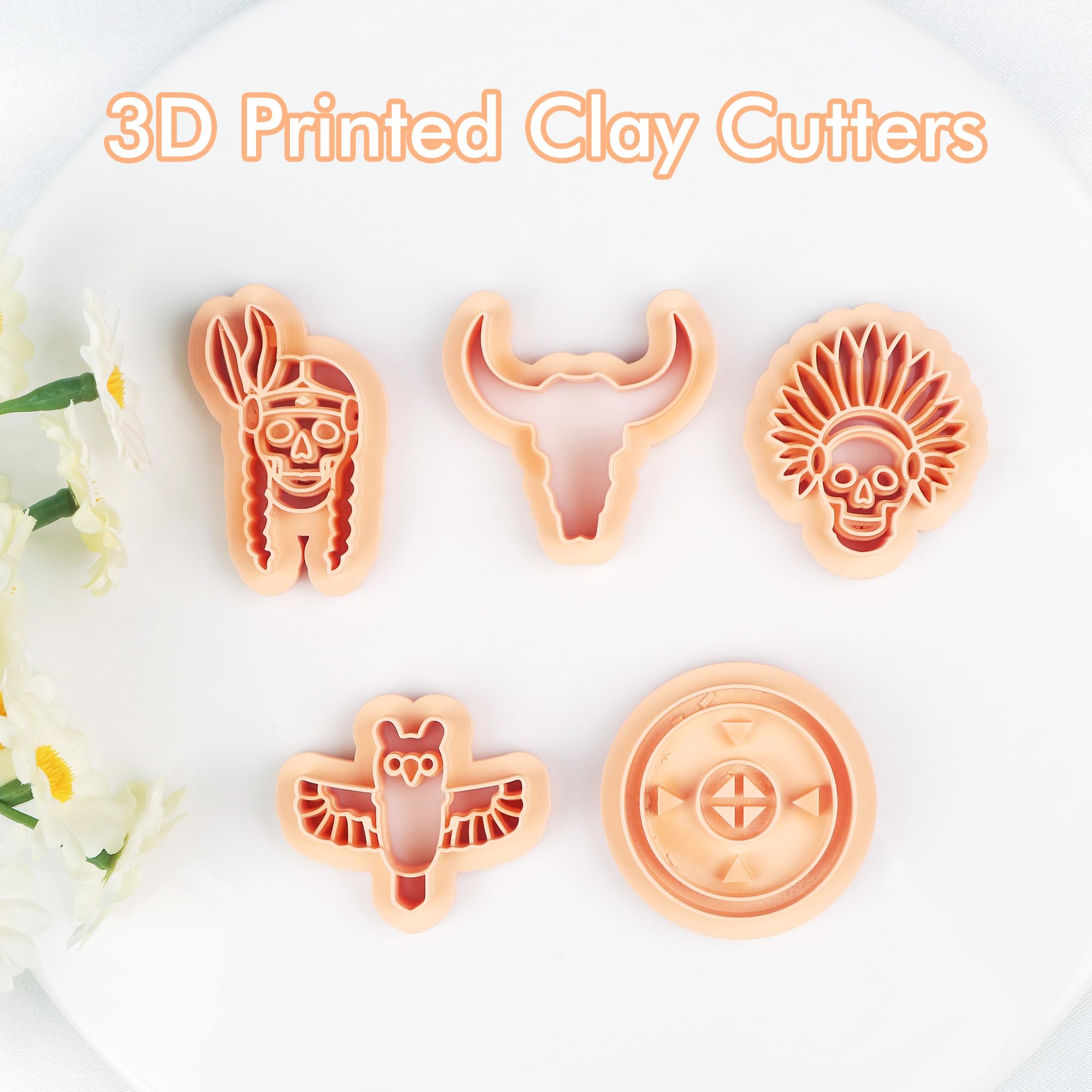 Puocaon Tribal Polymer Clay Cutters 5 Pcs