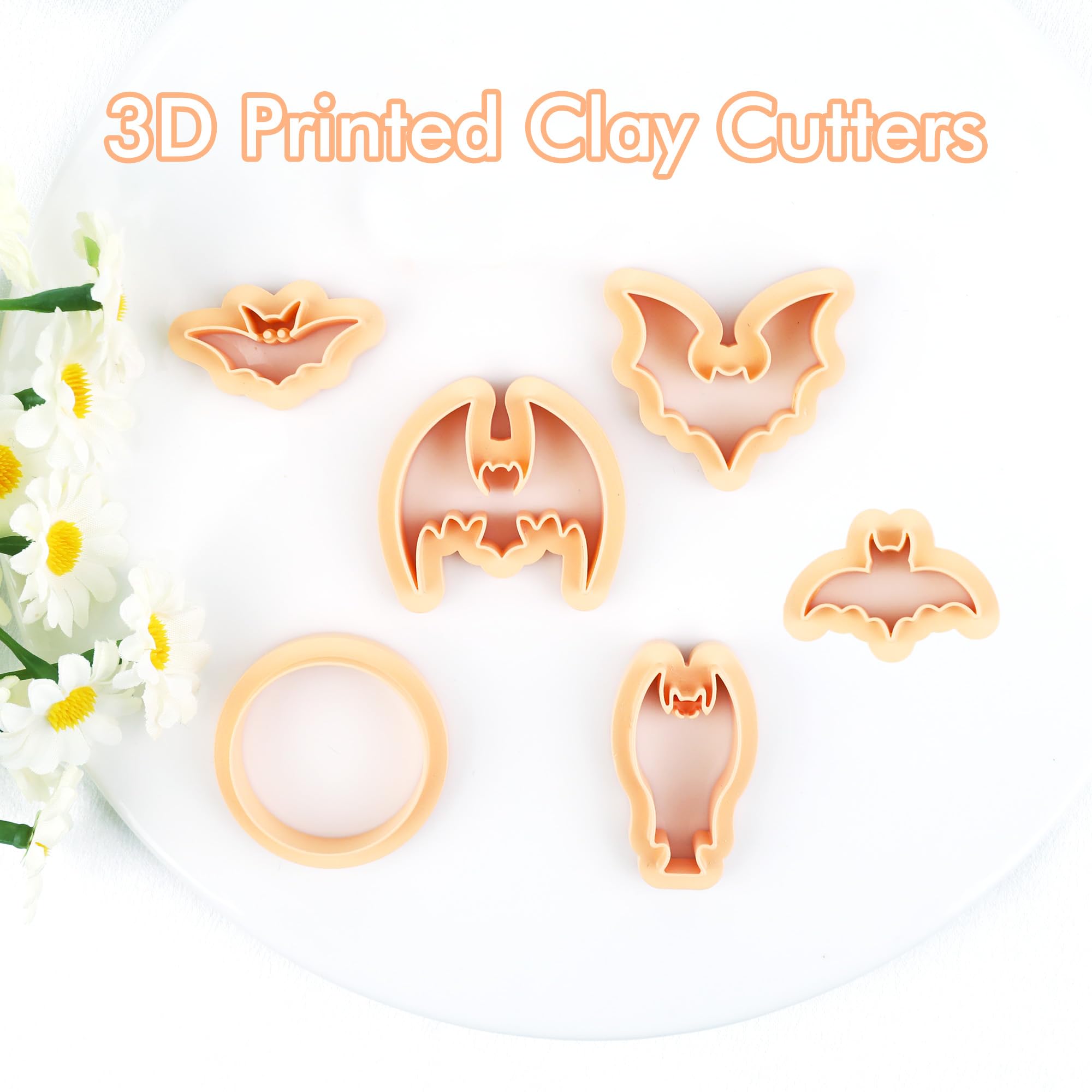 Puocaon Bat Polymer Clay Cutters 5 Pcs