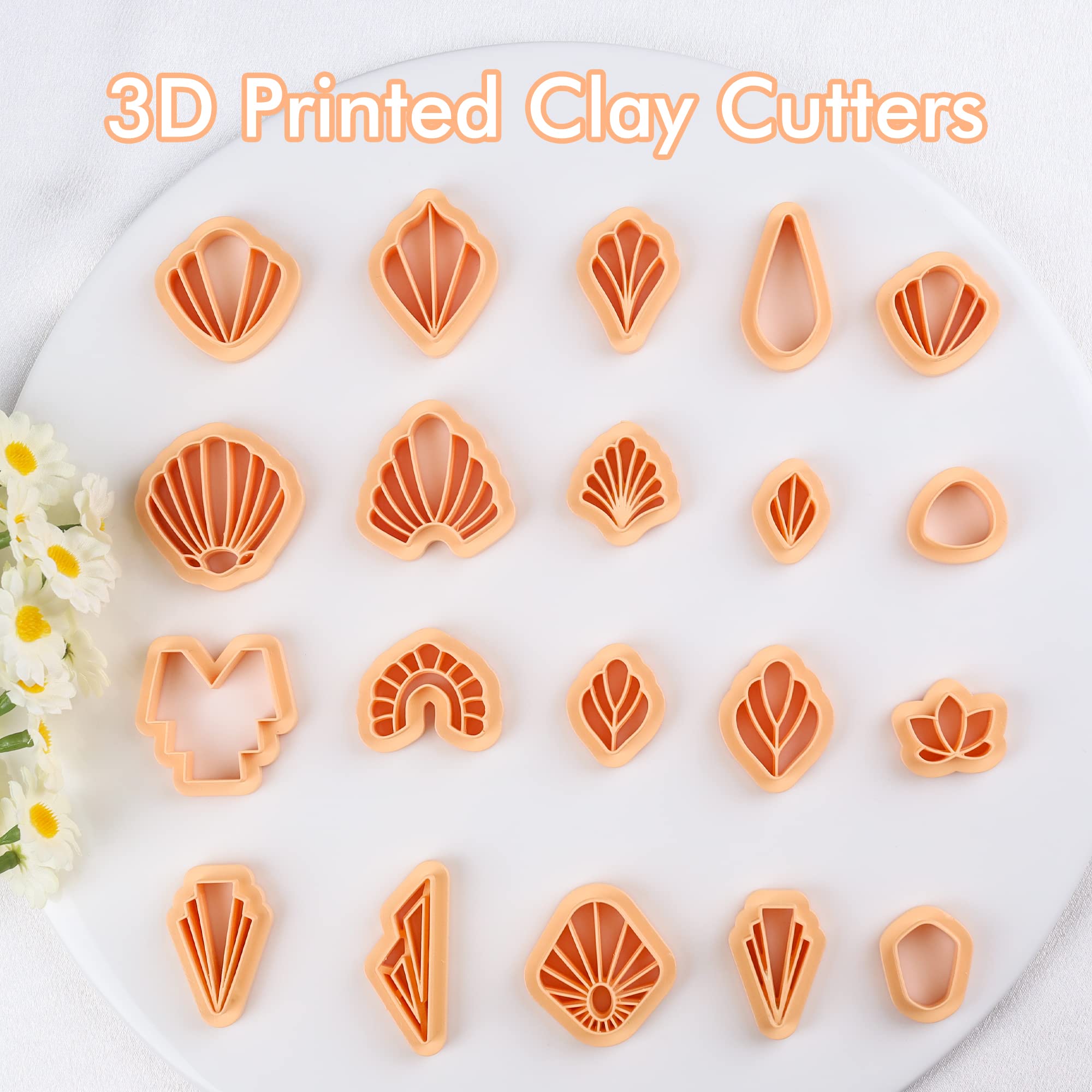 Puocaon Easter Polymer Clay Cutters - 15 Pcs Clay Cutters for Polymer