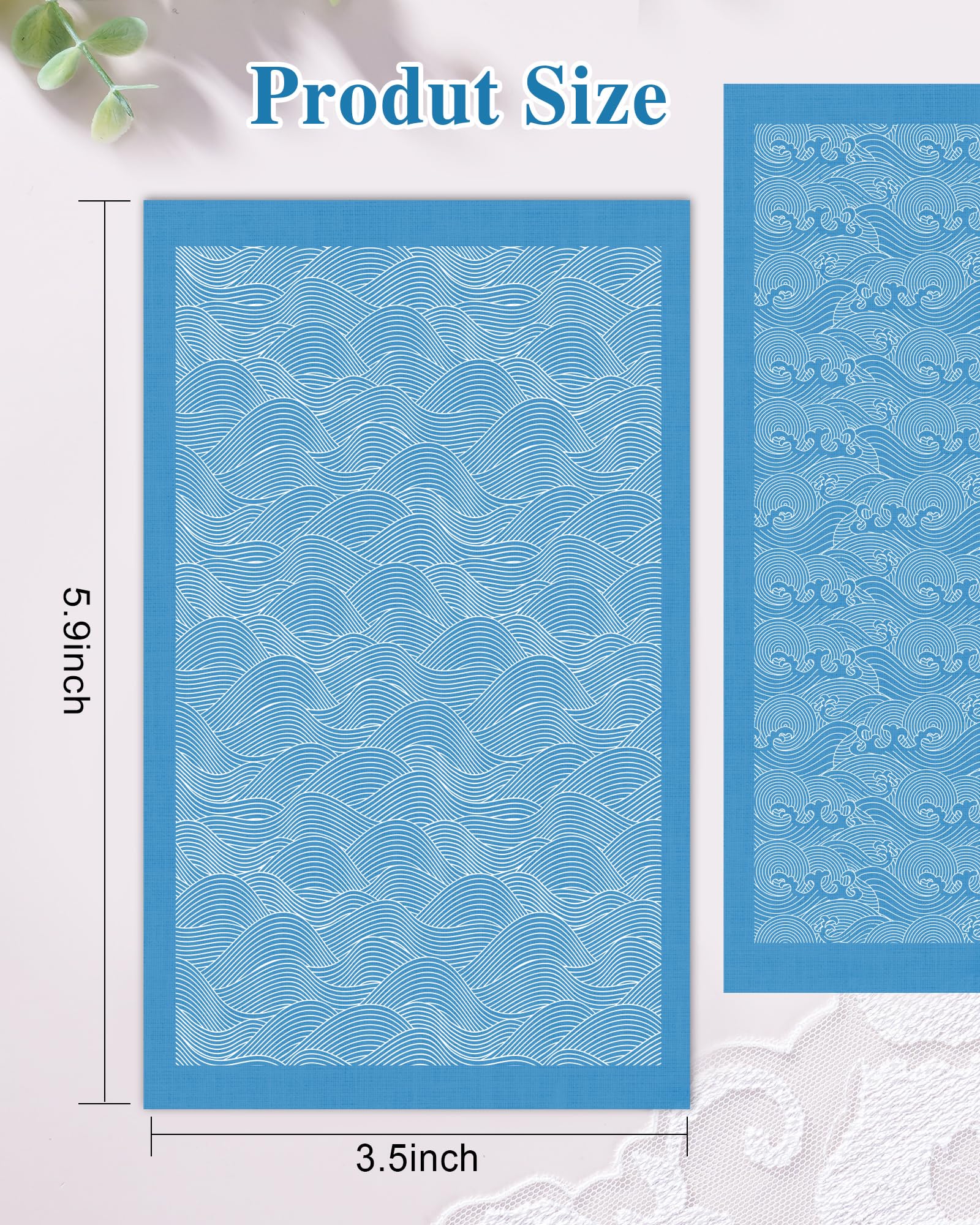 Puocaon Ocean Wave Silk Screens 6 Pcs