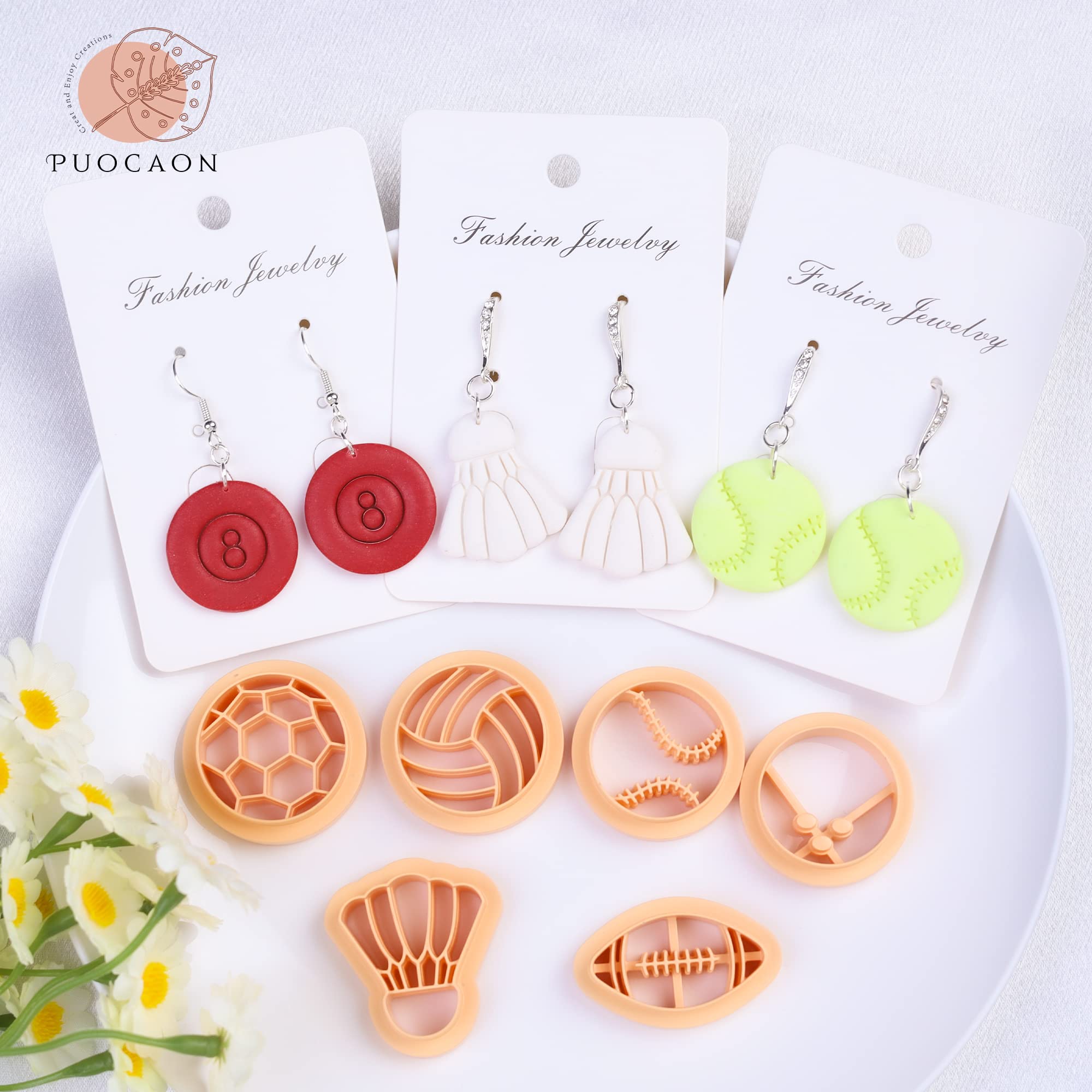 Puocaon Sports Polymer Clay Cutters 16 Shapes