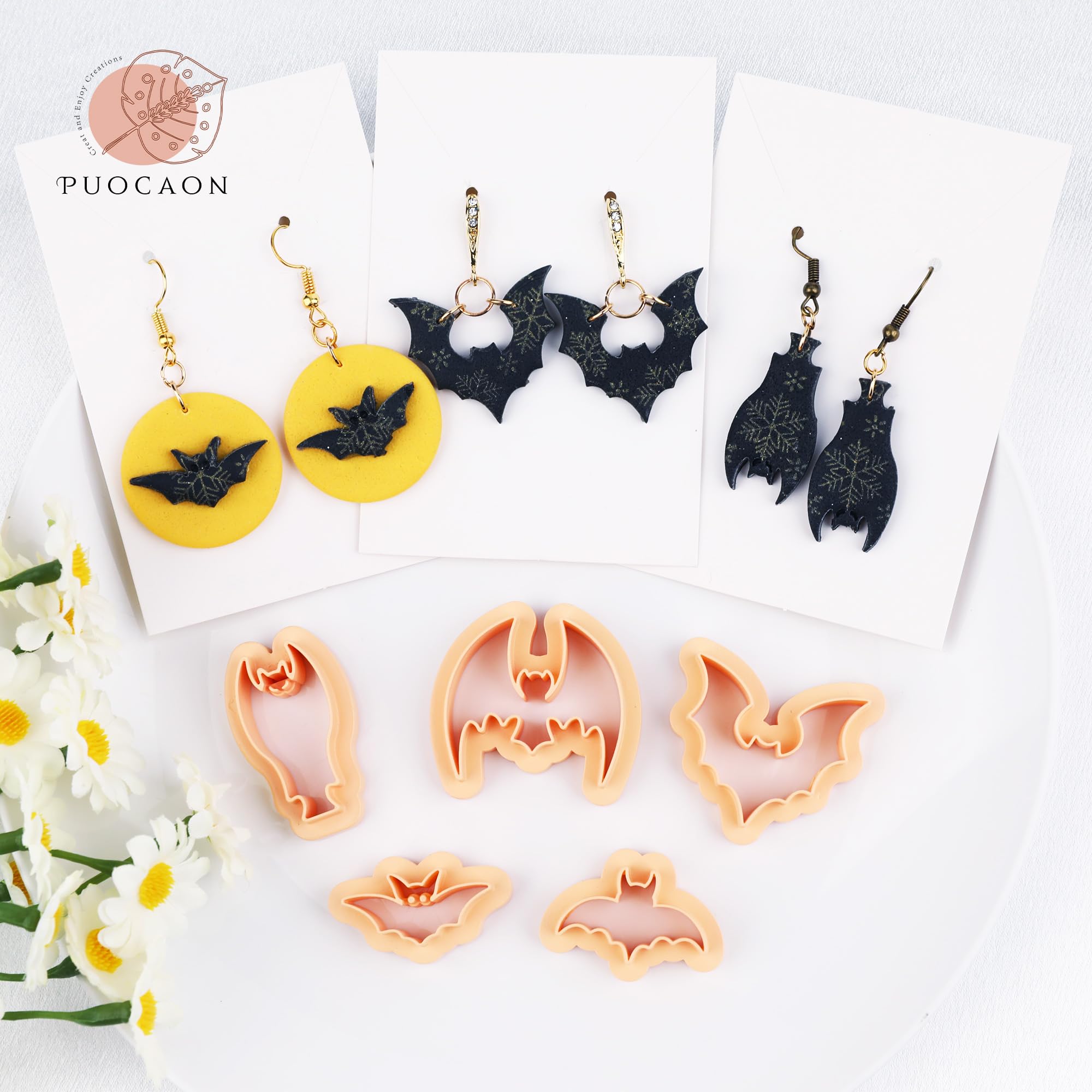 Puocaon Bat Polymer Clay Cutters 5 Pcs