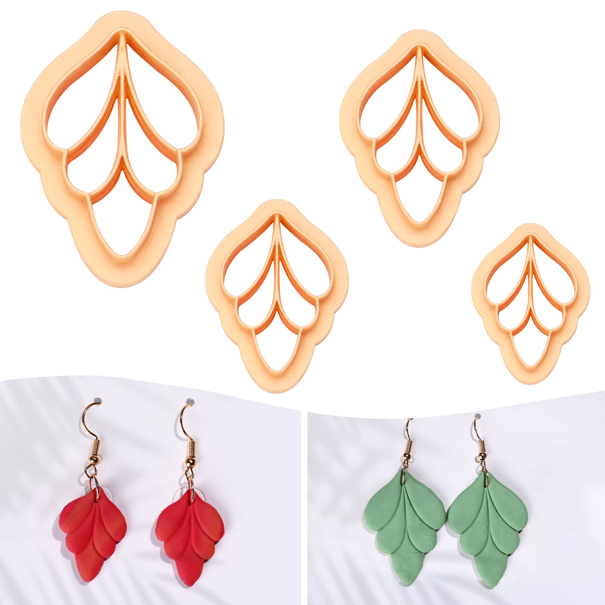 Puocaon Polymer Clay Cutters 4 pcs Autumn Leaves