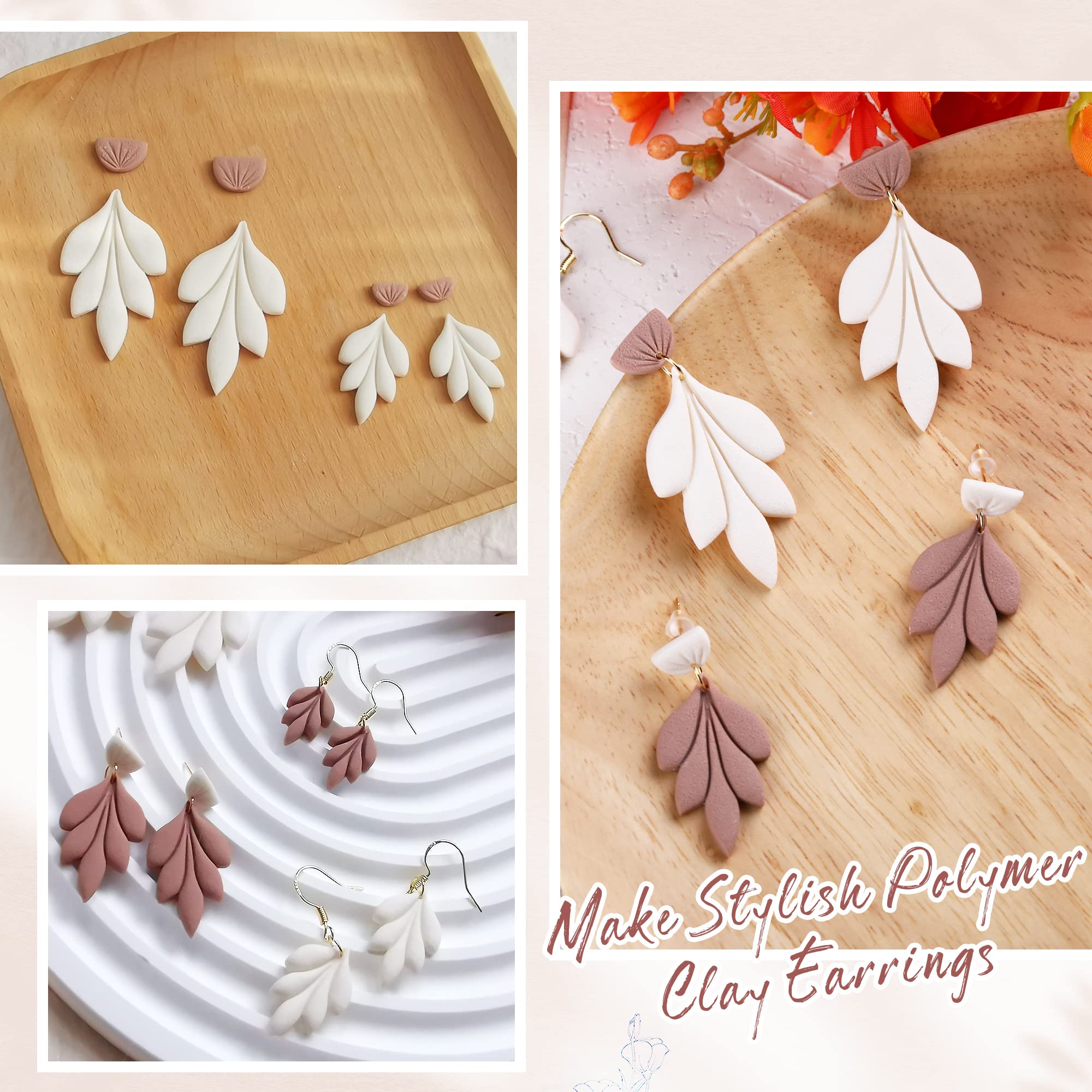 Puocaon Polymer Clay Cutters 4 pcs Autumn Leaves