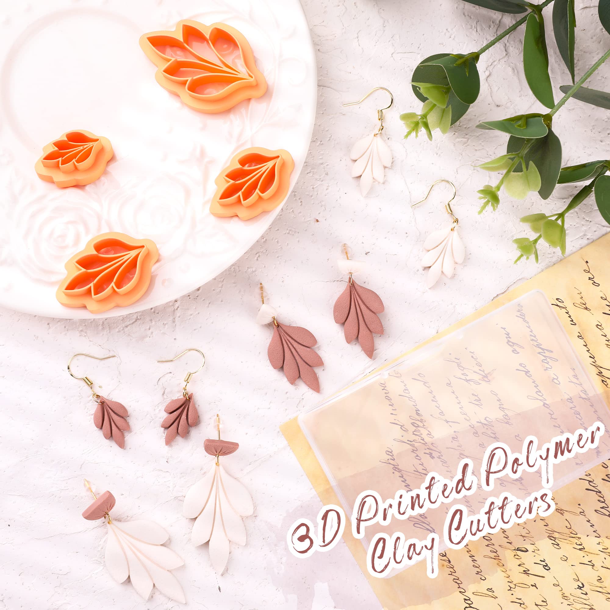 Puocaon Polymer Clay Cutters 4 pcs Autumn Leaves