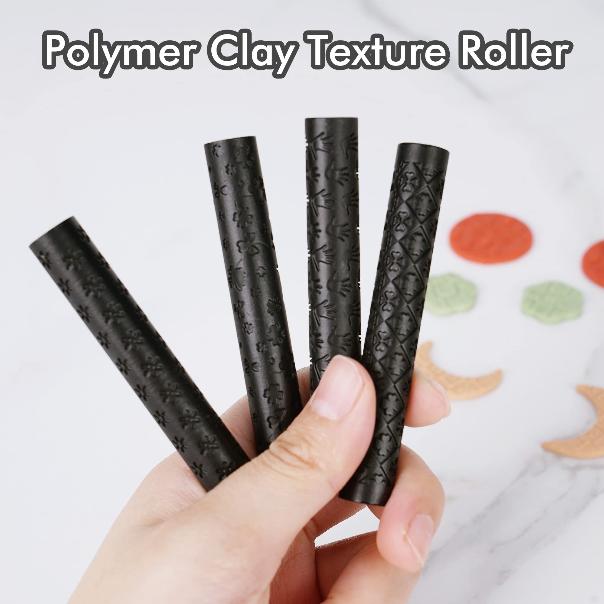  Puocaon Mat Clay Texture Sheets - Polymer Clay Texture Sheets  for Jewelry Earrings Pendant Making, Bouquet Polymer Clay Texture Mat  Reusable Clay Tools for Earrings Making Clay Texture Roller : Arts