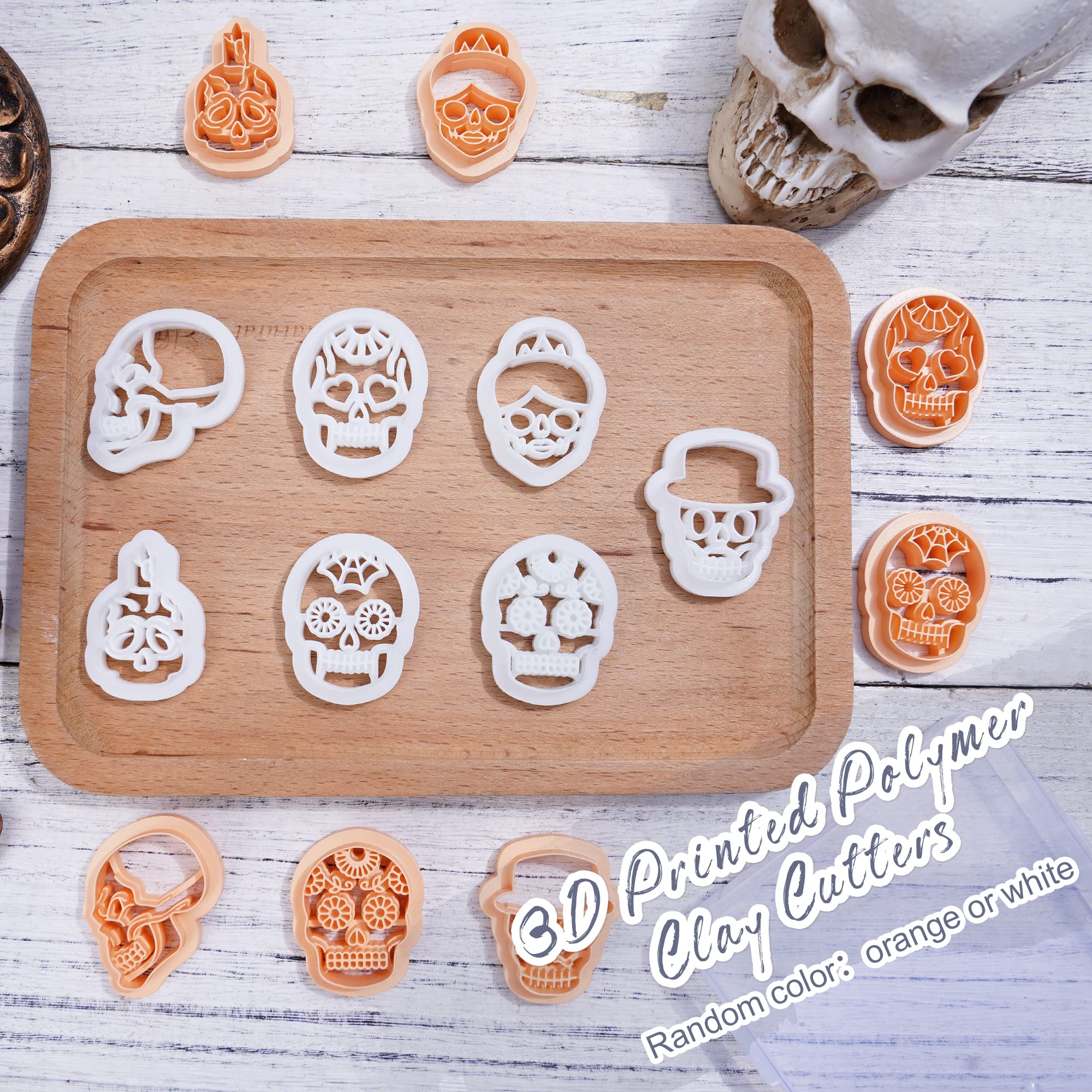 Puocaon Skull Polymer Clay Cutters7 Shapes