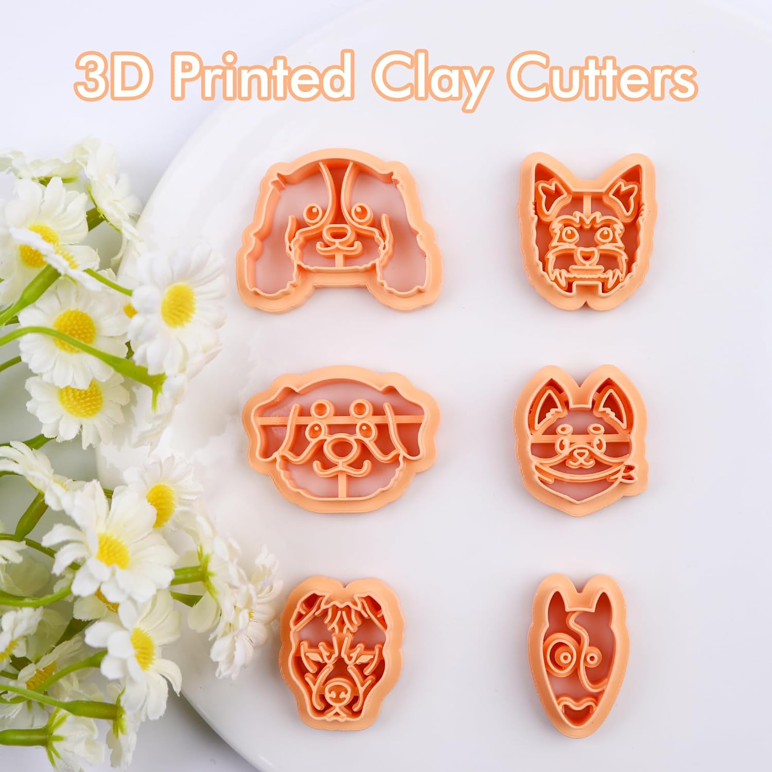 Puocaon Dogs Polymer Clay Cutters 6 Pcs