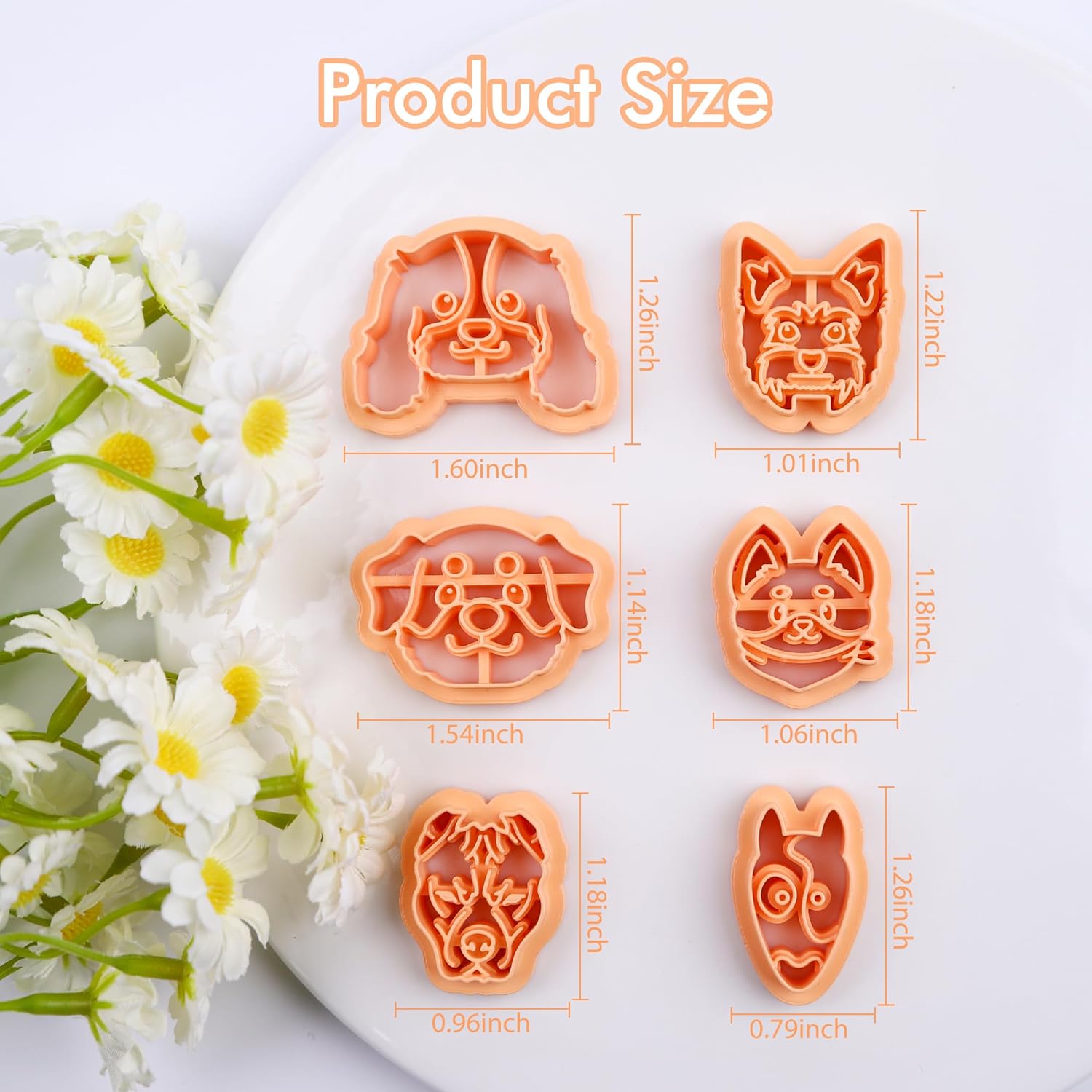 Puocaon Dogs Polymer Clay Cutters 6 Pcs