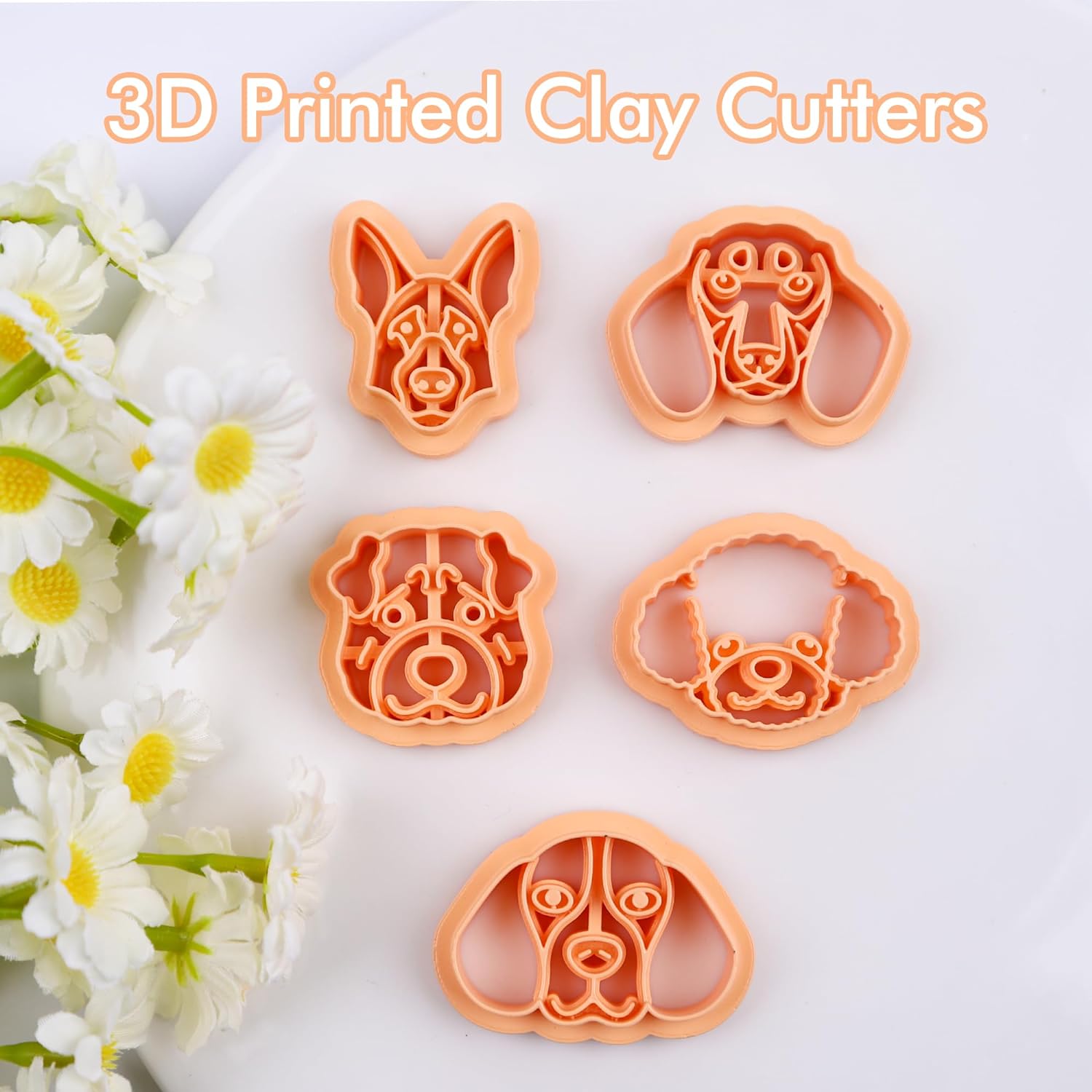 Puocaon Dog Pets Clay Cutters 5 Pcs