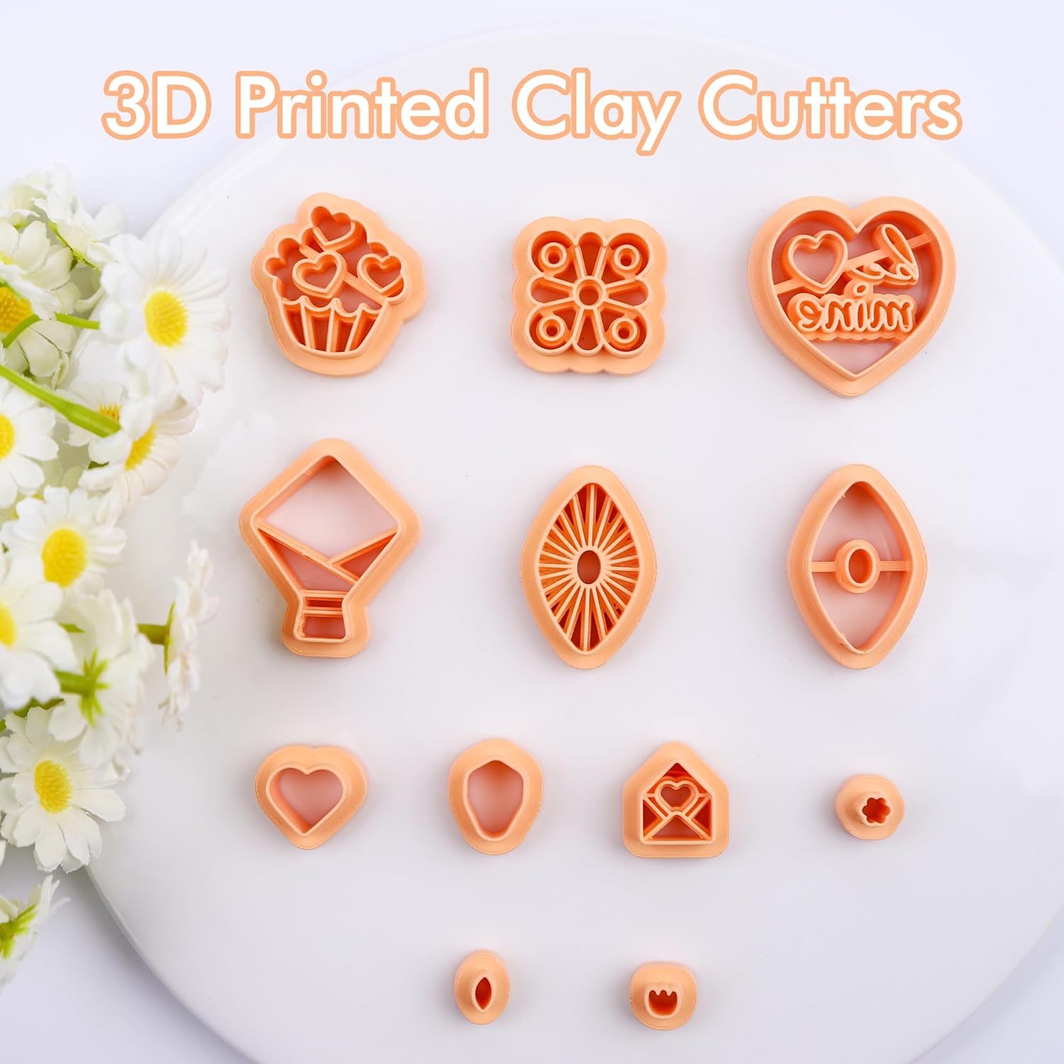 Puocaon Valentines Polymer Clay Cutters 12 Pcs