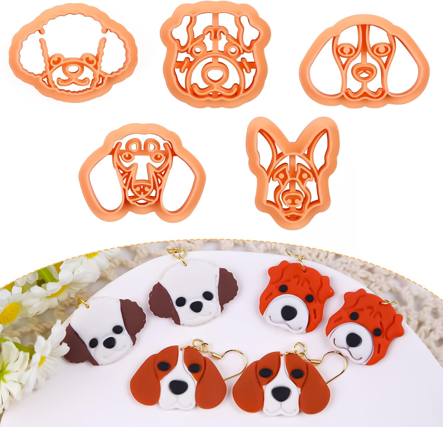 Puocaon Dog Pets Clay Cutters 5 Pcs